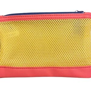 Vibrant Yellow and Pink Mesh Pouch